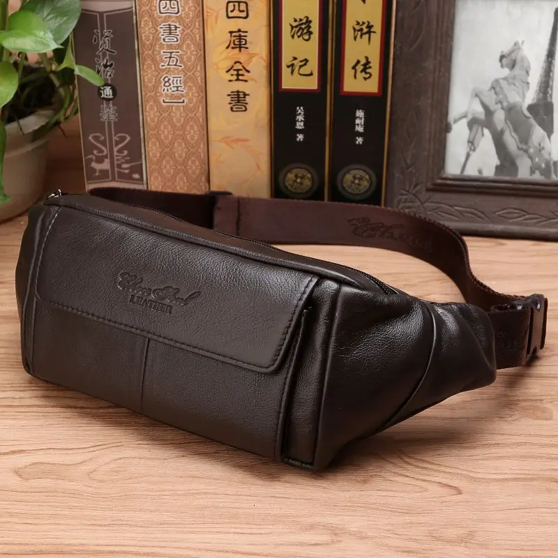 Men Accessories Pack - حقيبة خصر رجالية من الجلد الطبيعي