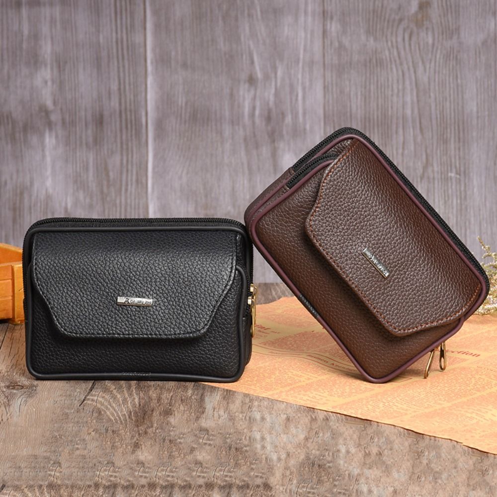 Men Accessories Pack - حقيبة خصر رجالية من الجلد الصناعي،