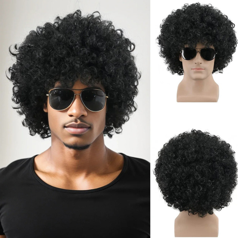 Men'S Accessories In The 80S - شعر مستعار أفرو كبير مجعد للجنسين