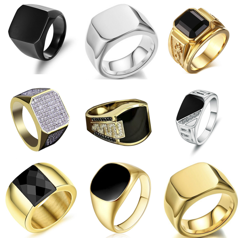 Men'S Accessories Jewelry Sale - جديد 2025 خواتم معدنية لامعة للرجال