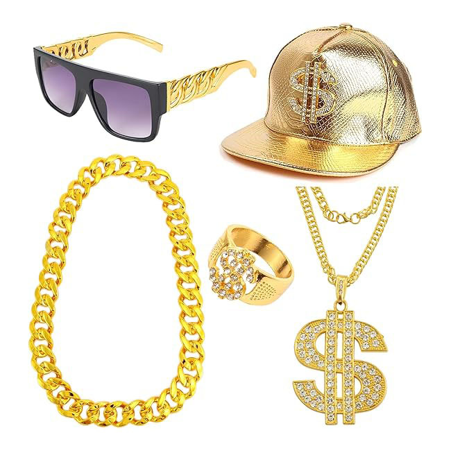 Men'S Accessories In The 80S - مجموعة إكسسوارات زي الهيب هوب للرجال
