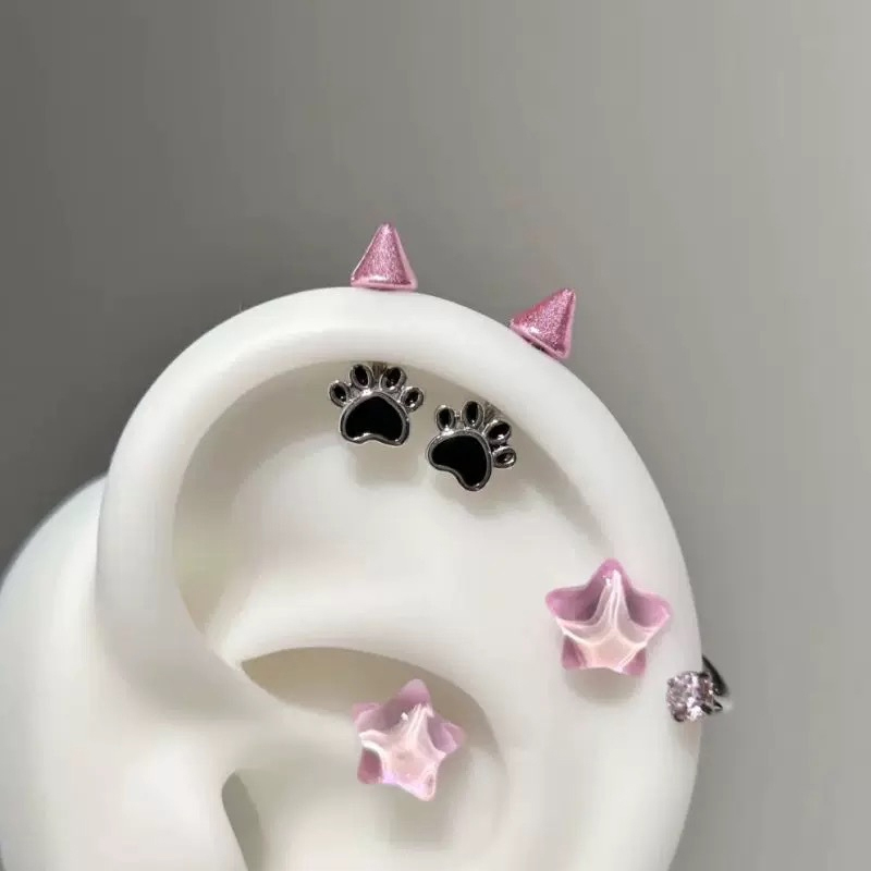 جديد بيع 1 زوج لطيف القط باو ا - مراجعة Men'S Accessories Jewelry Sale وسعره