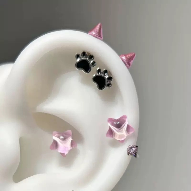 جديد بيع 1 زوج لطيف القط باو ا - مراجعة Men'S Accessories Jewelry Sale وسعره