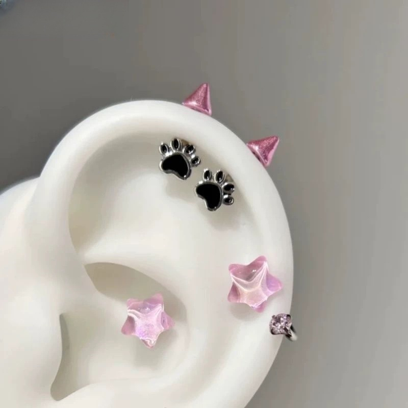 جديد بيع 1 زوج لطيف القط باو ا - مراجعة Men'S Accessories Jewelry Sale وسعره