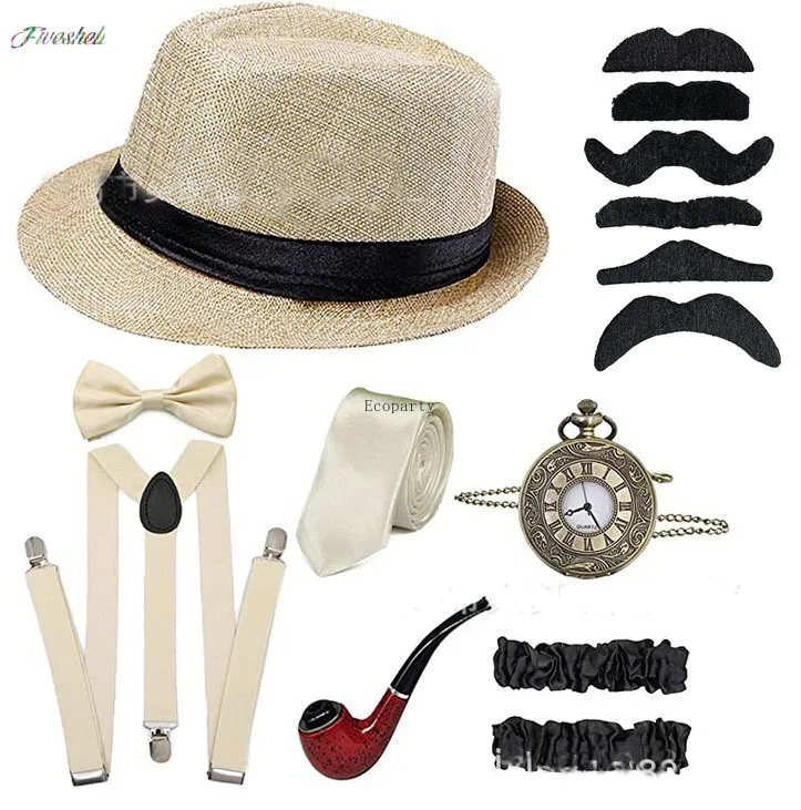 أزياء الهالوين لحفلة غاتسبي ال - مراجعة Men'S Accessories In The 1920S وسعره