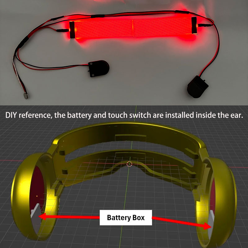 مجموعات كوسبلاي عيون LED مرنة  - مراجعة Men Accessories Combo وسعره