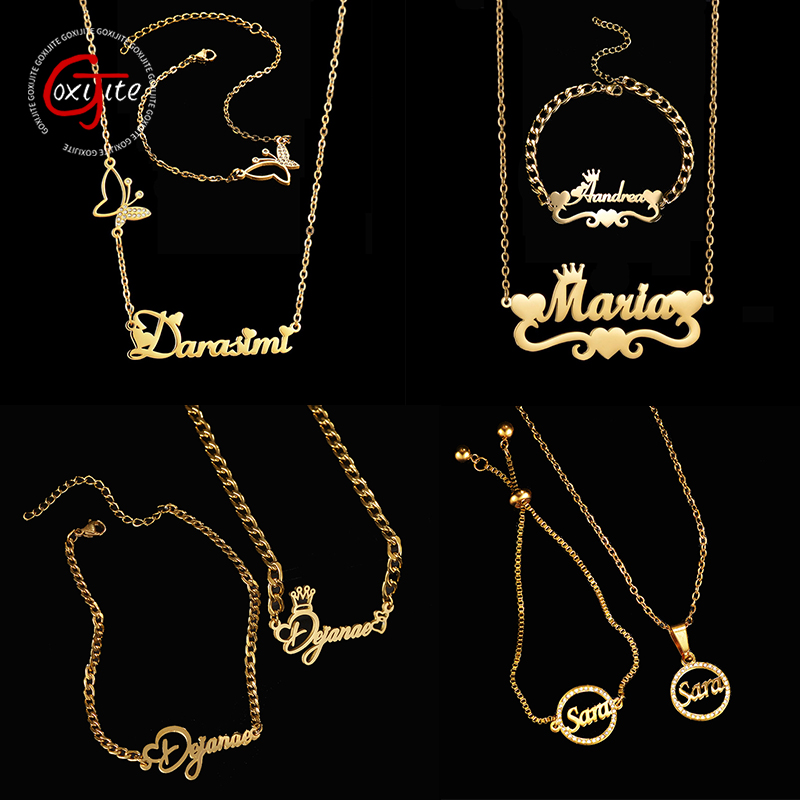 Goxijite تخصيص اسم قلادة مجموع - مراجعة Men'S Accessories Jewelry Bracelet وسعره