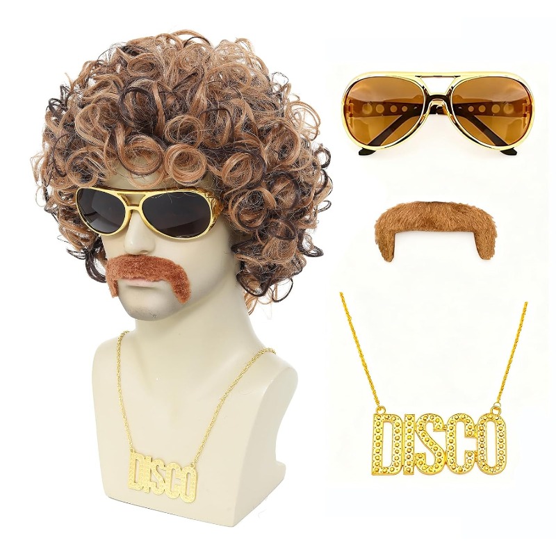 مجموعة شعر مستعار للديسكو من ط - مراجعة Men'S Accessories In The 80S وسعره