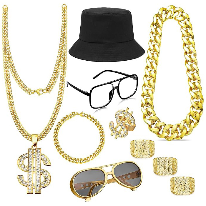 مجموعة إكسسوارات زي الهيب هوب  - مراجعة Men'S Accessories In The 80S وسعره