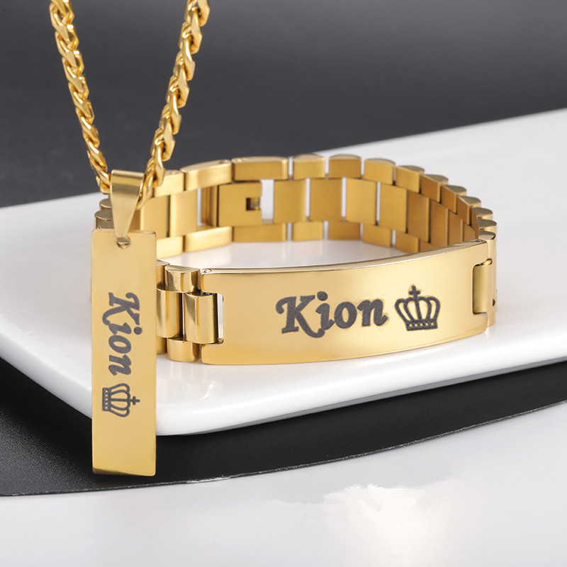 اسم مخصص مجموعة مجوهرات قلادة  - مراجعة Men'S Accessories Jewelry Bracelet وسعره