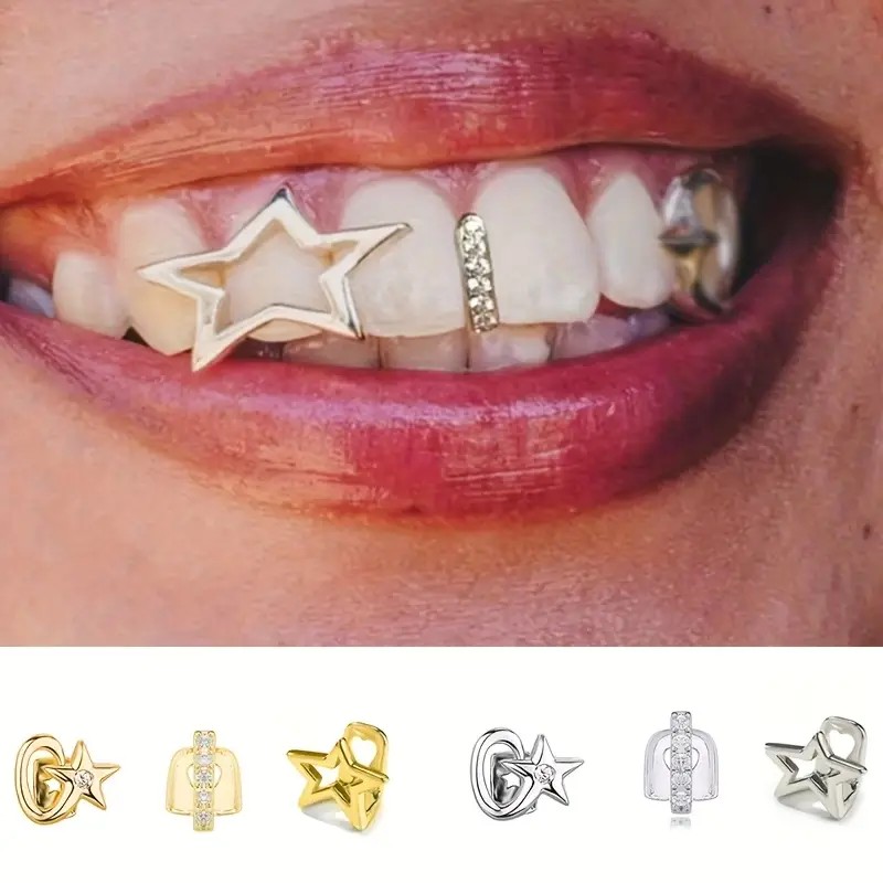 3 قطع من إكسسوارات الأسنان الص - مراجعة Mens Accessories Style وسعره